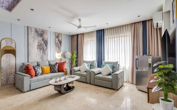 tisyastays | Ands 1BHK Pool & Gym , Close to beach