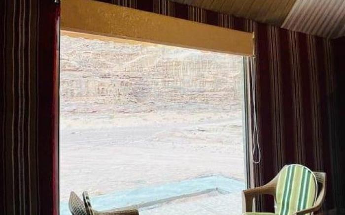 Panoramic tent in wadi rum