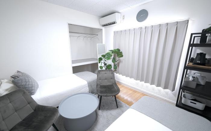 Close to Shinjuku![5th] Twin beds,Projector!