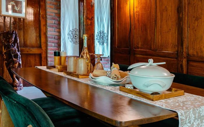 Jungle Wooden House By The River in Ubud