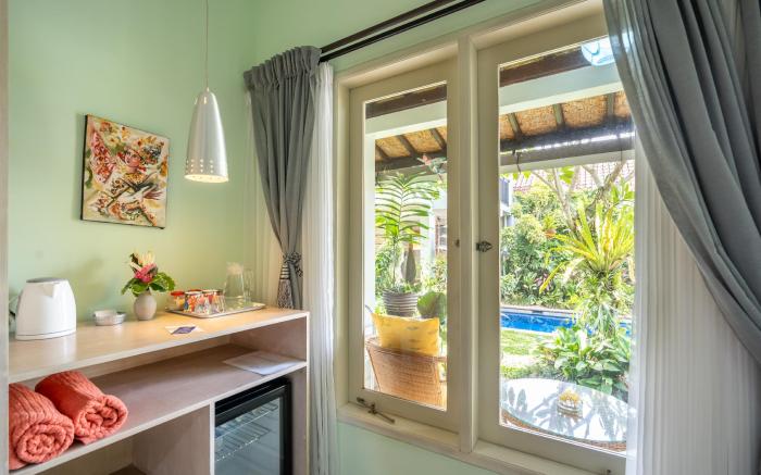 Angel House Ubud Eco Villa Jepun room pool view 