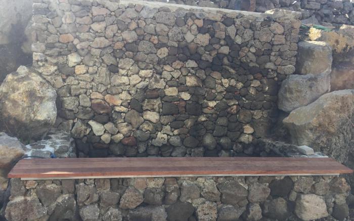 Terraced resort pension with basaltic garden