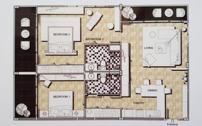 Nai Harn Condominium 2Bdr Apartment 120sq.m