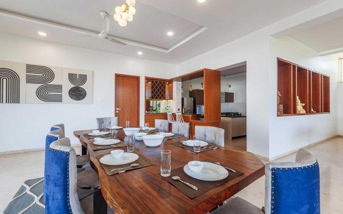 StayVista's White Pebbles with Theater Room