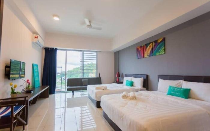 Aeropod KK [6B]/2 Queen Bed/Free Parking/Balcony
