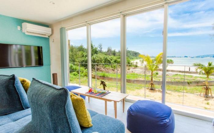 Beachfront room with free marine items in Okinawa