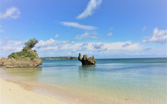 Beachfront room with free marine items in Okinawa