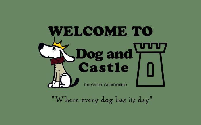 Dog and castle