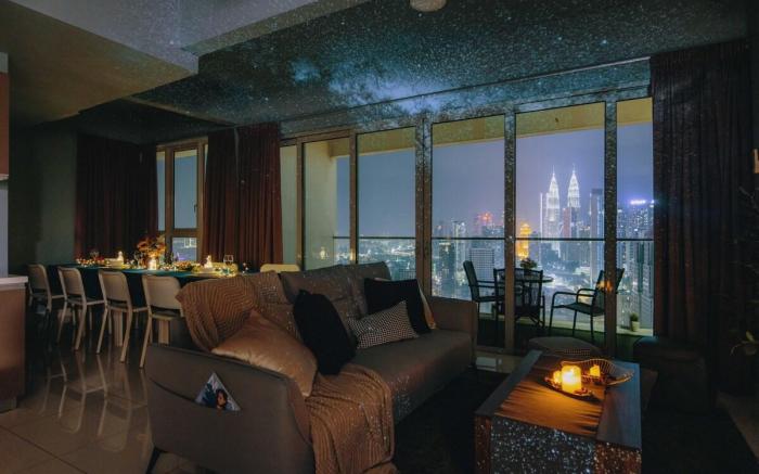 Starry City Starry Night Paint KL City with Lights