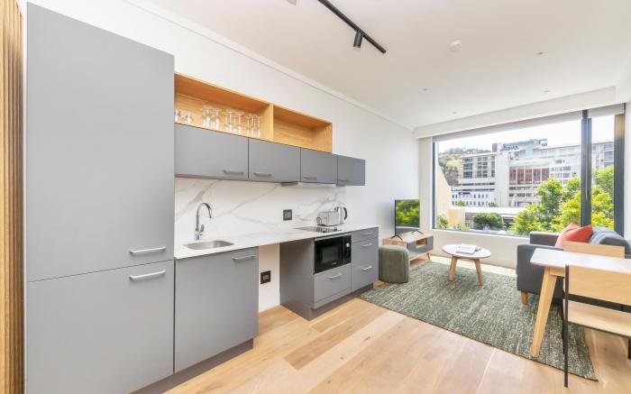 Studio with city views