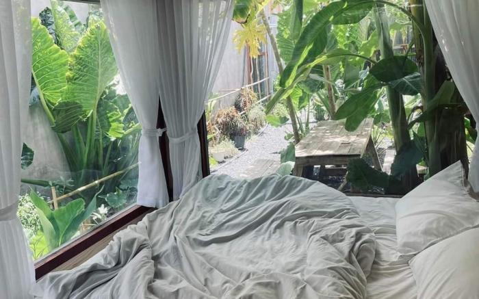 Floating market cabin, tropical, paceful