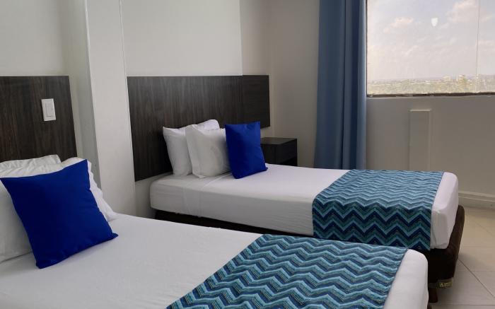 Hotel Blue Tone On vacation.