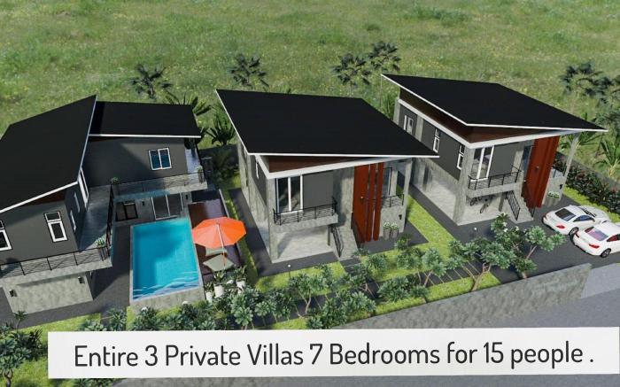 Entire 3 Villas 7 Bedrooms Near Airport