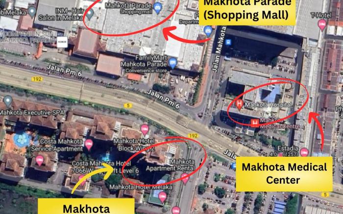 Costa Mahkota - 1min Mahkota Hospital I Mahkota Parade Mall I Dataran Pahlawan
