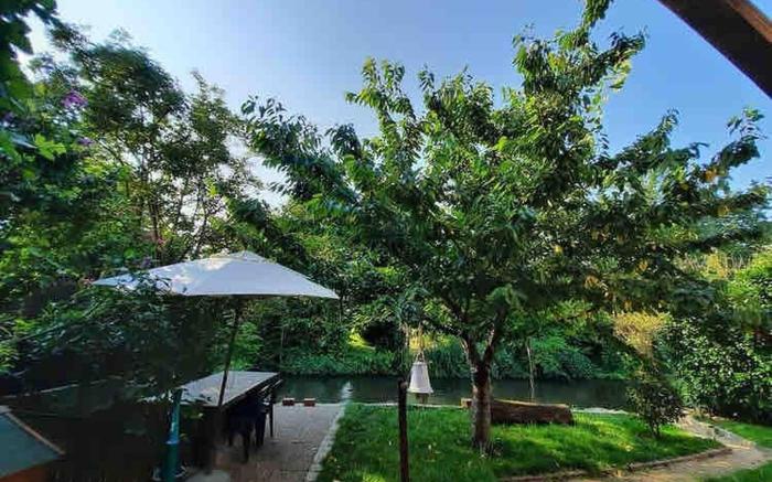 Between town and country - garden with river