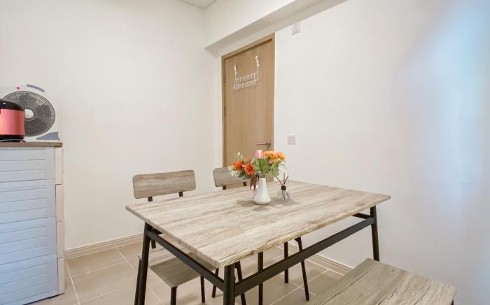 Warm & Homey 1BR at Meikarta Apartment By Travelio