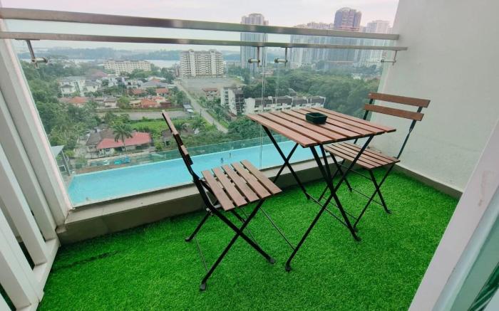 Lovely Seaview /Poolview Studio w Bathtub/parking