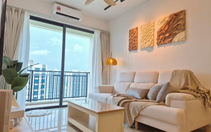 Central Park Bright & High floor, 2 Rooms, 4 pax.