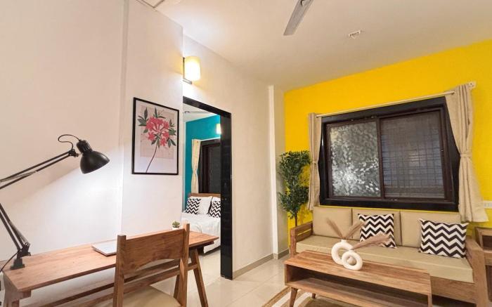 Stylish 1BHK Near Airport by CozyCave | PLG201