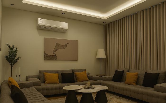 Luxury apartment with one bedroom and living room