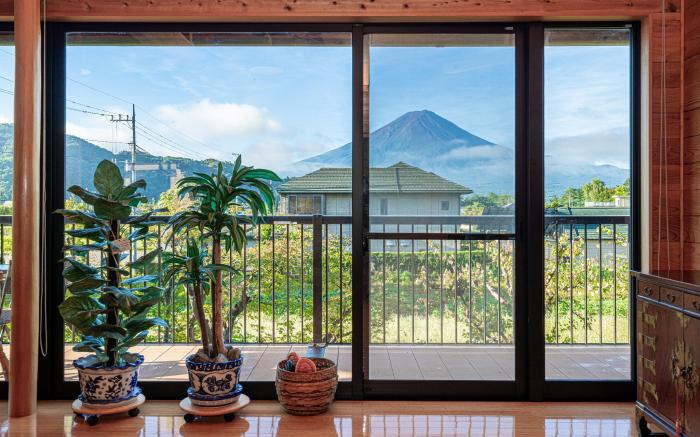 View of  Mt.Fuji，河口湖駅の送迎とサイクリングとBBQ器具の貸出が無料、富士山眺望！