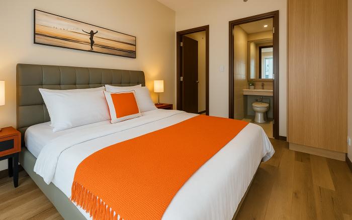 Modern 2BR Stay | Balcony Views by Okada