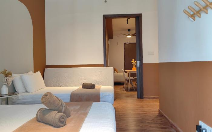 Free Parking|SunsetView|KAvenue|Balcony 1BR 4 Pax