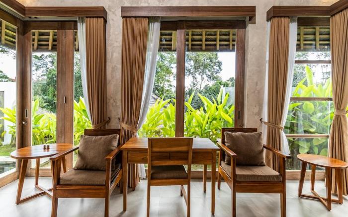 The Pangkung melati villa  overlooking the valley