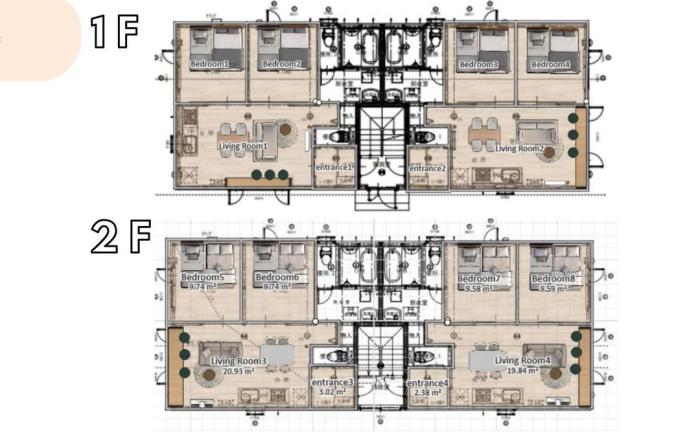 TKD FURANO 2/6min walk to Sta/Free parking/7ppl