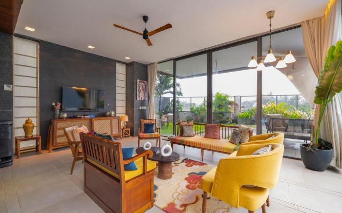 SaffronStays Candolim Deck Luxe 3BR Poolside Villa