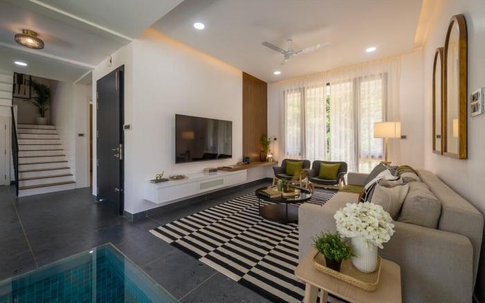 SaffronStays Rio: 4BR pool villa, Nerul Goa