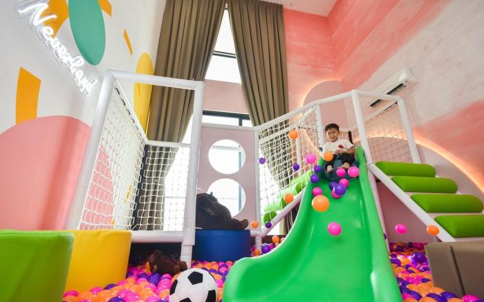 Neverland Slide Playroom Loft| Private Cinema Room