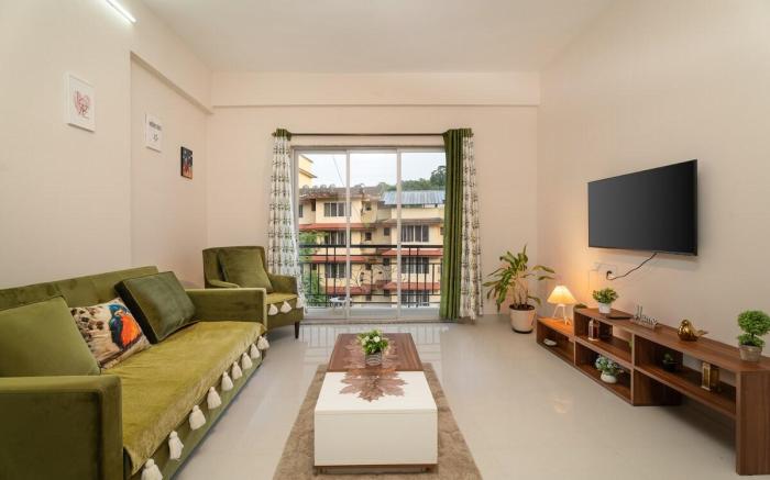 Cozy 1 BHK w Pool, in Porvorim- nr Candolim Beach