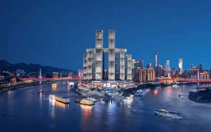 Lindu High-Altitude River View LD Cloud Designer Hotel - Chongqing Jiefangbei Pedestrian Street Hong