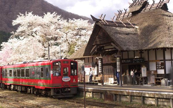 東北旅遊|百選賞櫻名所~會津若松城.會津鐵道.置賜回廊.三春瀧櫻.合掌村.東光酒藏.日本三大和牛~米澤牛餐.溫泉五日