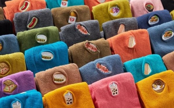 台灣小吃刺繡美食襪四入禮盒組Taiwan Flavor Socks Gift Box