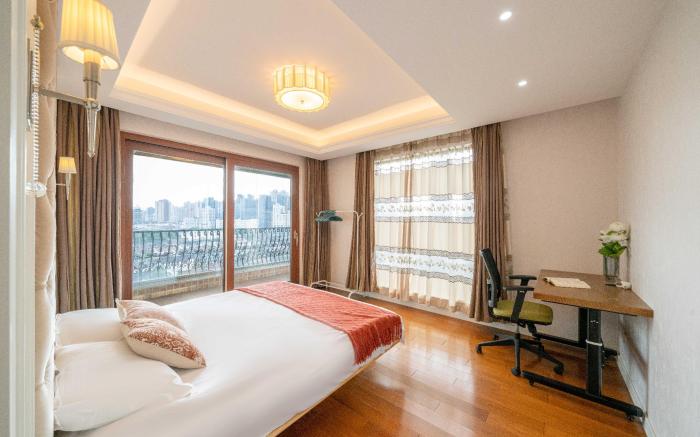 B&B|东方明珠外滩夜景|180度观景落地窗|近豫园|人民广场|南京东路步行街|豫园|城隍庙太阳10