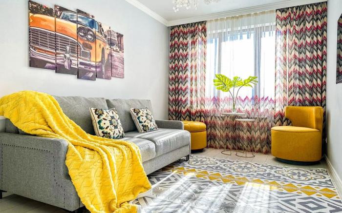 Apartment on Arbat Almaty with mountain views