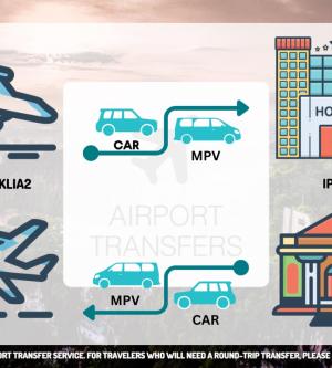 馬來西亞- 吉隆坡國際機場KLIA/KLIA2 到怡保的私人接送服務