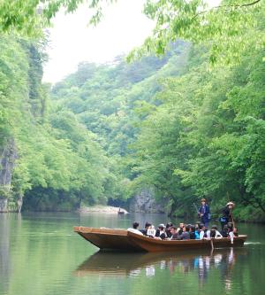 日本-岩手猊鼻溪遊船觀光 大船渡線沿線當地名產組合方案